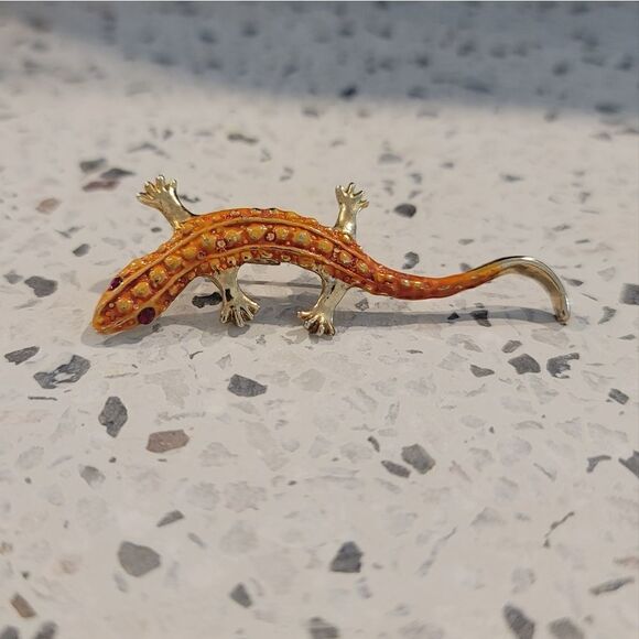 Pair Of Gecko Brooches  - Picture 3 of 6